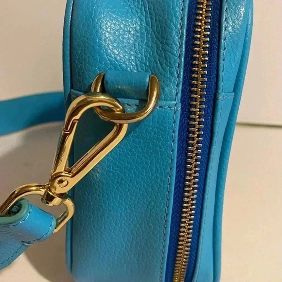 Hand painted multicolor leather shoulder handbag - Picture 6 of 8